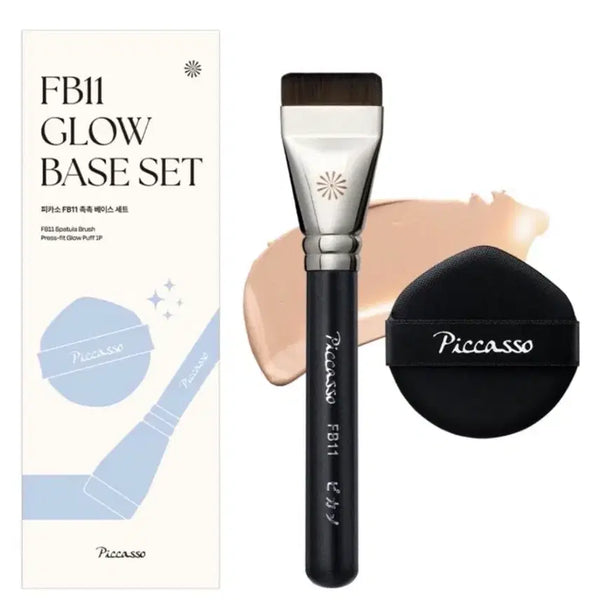 [BUNJANG] Picasso FB11 Spatula Brush + Puff (Sealed) / [미개봉] 피카소 FB11 스파츌라 브러쉬 + 퍼프