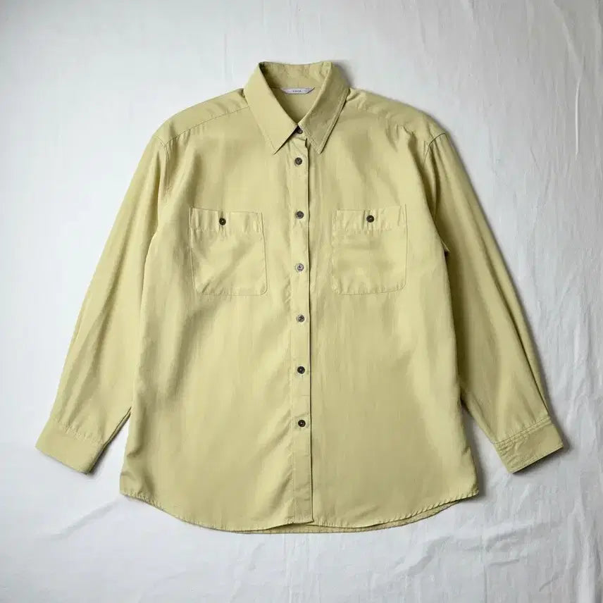 [BUNJANG] [HARUKO] 90s Yellow Two-Pocket Shirt / [HARUKO] 90s 옐로우 투포켓 셔츠