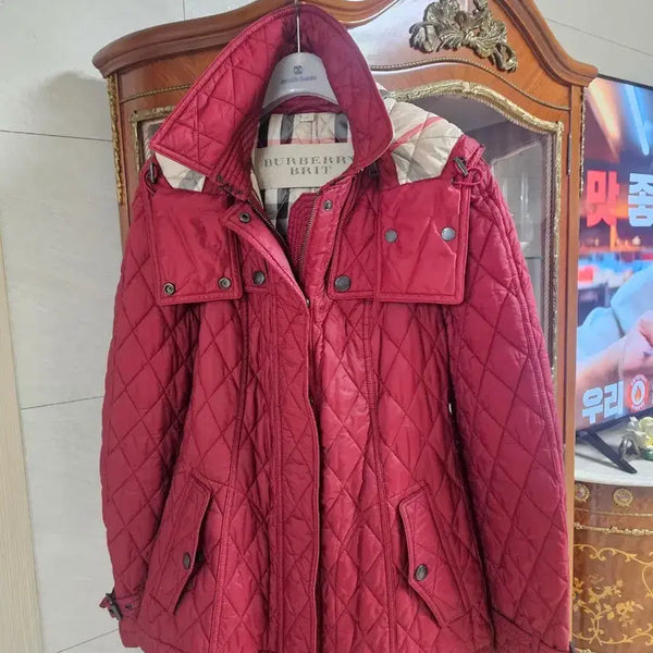 [BUNJANG] Burberry Brit Quilted Jacket Red / 버버리 브릿 퀼팅 자켓 레드
