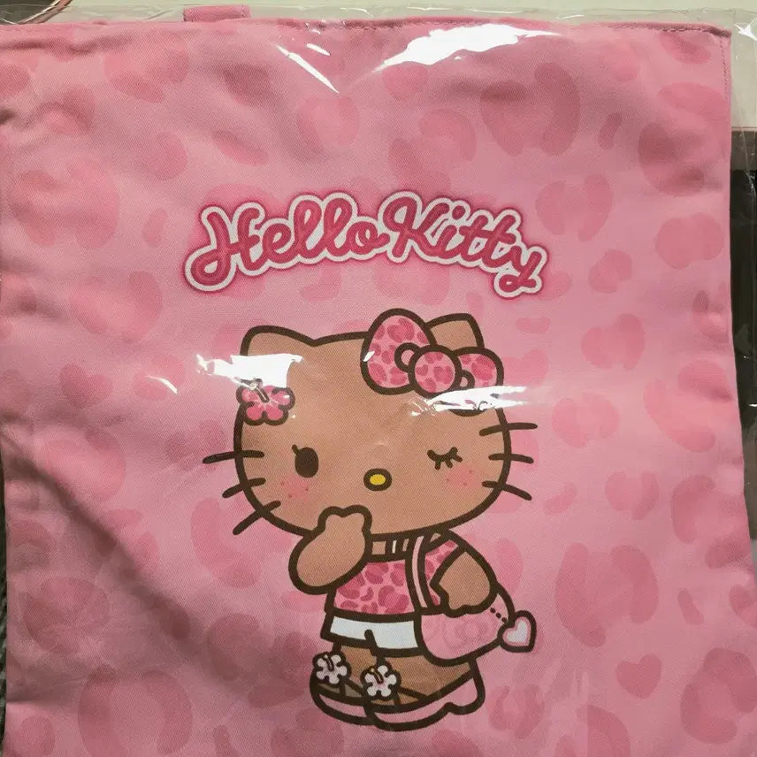 [BUNJANG] WakeMake x Hello Kitty Leopard Eco Bag / 웨이크메이크 헬로키티 레오파드 에코백 올리브영 산리오 키티 가방