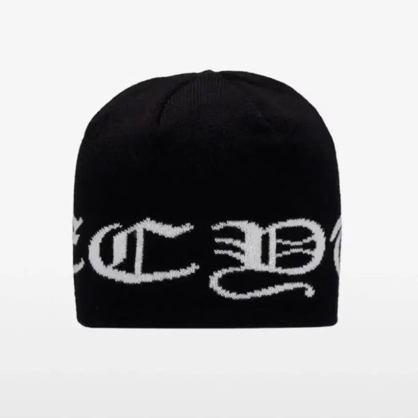[BUNJANG] Recito Lettering Beanie Black / 레씨토 레터링 비니 블랙