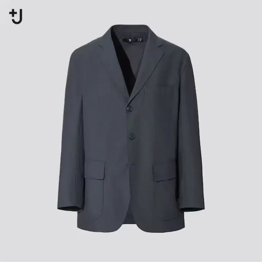 [BUNJANG] Uniqlo +J Wool-Blend Oversized Jacket Dark Grey / [2XL] 유니클로 J+ 울블렌드 오버사이즈 재킷 다크그레이