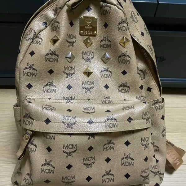 [BUNJANG] MCM Visetos Studded Backpack / MCM 비세토스 스터드 백팩