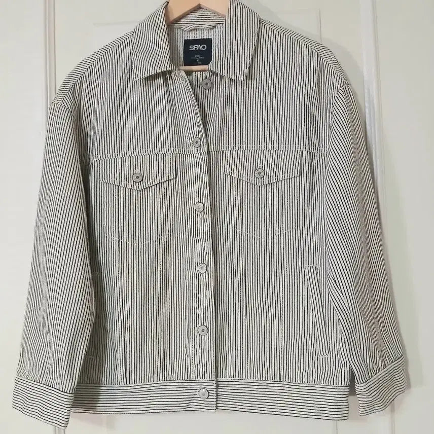 [BUNJANG] SPAO Striped Denim Jacket / 스파오 스트라이프 데님자켓