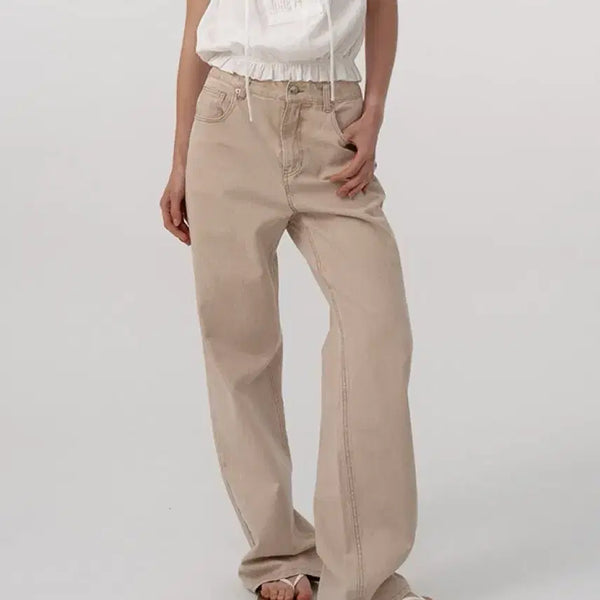 [BUNJANG] the barnnet Forge Wide Denim Pants Beige / 더바넷 thebarnnet 포지 와이드 데님 팬츠 베이지