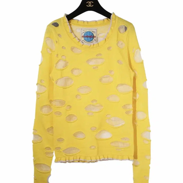[BUNJANG] Motoguo Distressed Knit M / Motoguo 디스트레스드 니트
