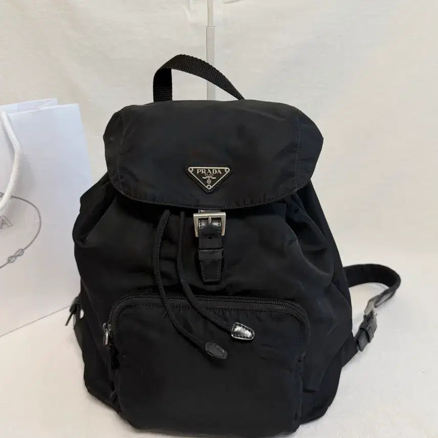 [BUNJANG] Prada Pocono Nylon Medium One Pocket Backpack Black / (게런티카드o)정품 프라다 포코노 나일론 미디움 원포켓 백팩 블랙