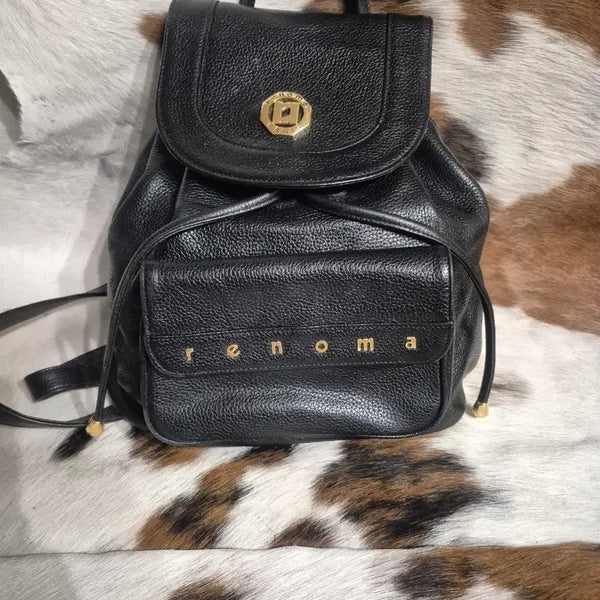 [BUNJANG] Renoma Leather Backpack Black / 레노마 가죽 백팩 블랙