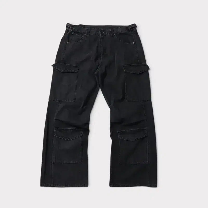 [BUNJANG] Noir Utility Cargo Wide Denim Pants / [52]노이어 유틸리티 카고 와이드 데님 팬츠