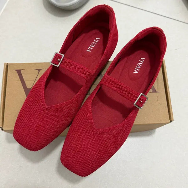 [BUNJANG] B By Margo Margot Mary Jane Flat Shoes Ruby Red EU37 / 비바이아 마고 margot 메리제인 플랫슈즈 루비레드 235 EU37