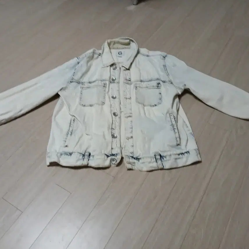 [BUNJANG] Giordano White Wash Denim Jacket / 지오다노 데님 자켓 화이트 워싱