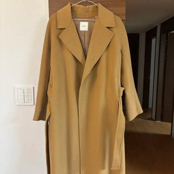 [BUNJANG] JUKE Wool Blended Signature Long Coat / [새상품] 주크 울 블랜디드 시그니처 롱코트