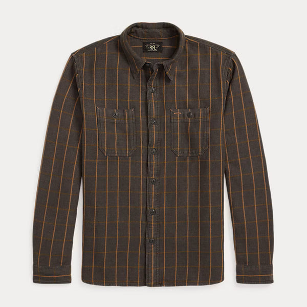 [BUNJANG] RRL Plaid Twill Workshirt (L) / RRL 플래드 트윌 워크셔츠 (L)