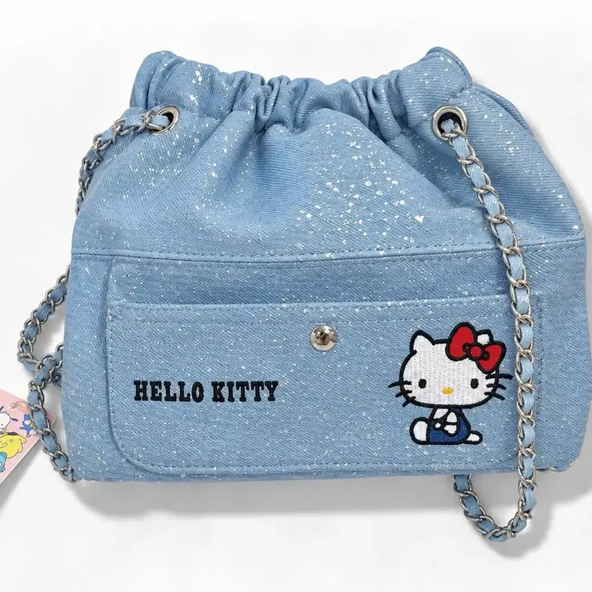 [BUNJANG] Hello Kitty Drawstring Shoulder Bag / 헬로키티 복조리백 숄더백
