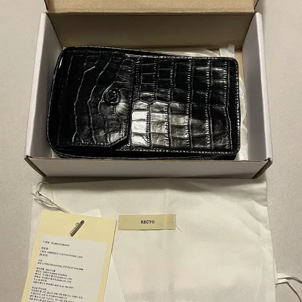 [BUNJANG] RECTO Crocodile Pattern Leather Mini Bag / 렉토 악어무늬 가죽 미니백