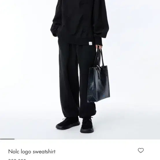 [BUNJANG] Ader Error Nolc Logo Sweatshirt Black XL / 아더에러 Nolc 로고 맨투맨 블랙 XL