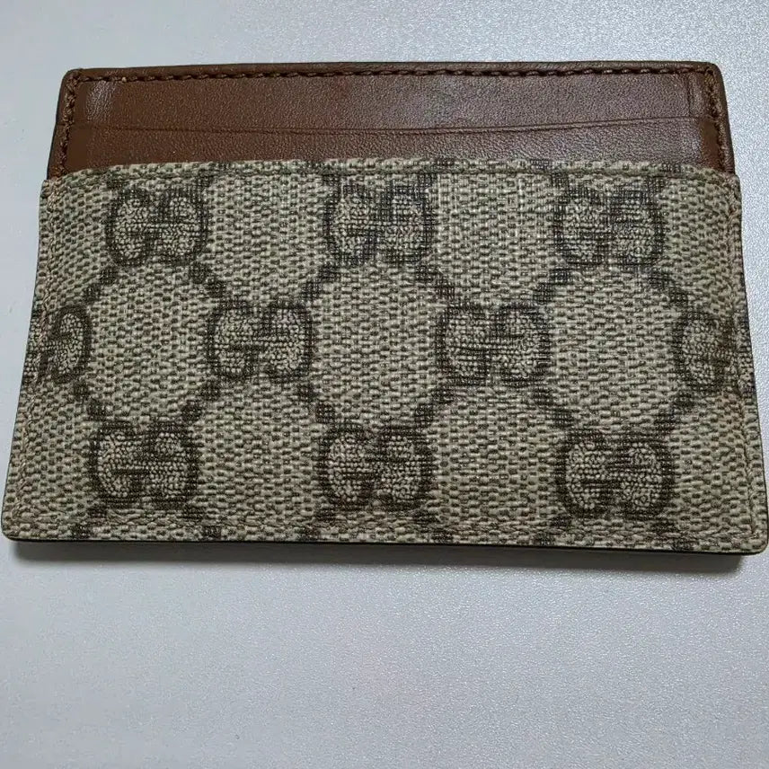 [BUNJANG] Gucci GG Logo Pattern Cardholder Brown / 구찌 카드지갑 GG 로고 패턴 브라운