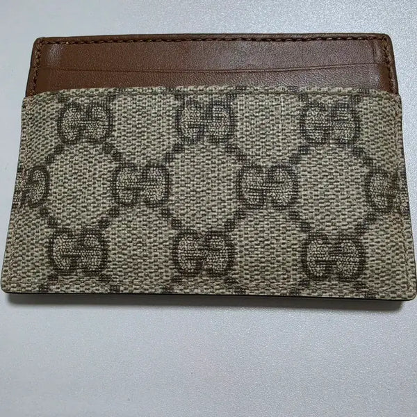 [BUNJANG] Gucci GG Logo Pattern Cardholder Brown / 구찌 카드지갑 GG 로고 패턴 브라운