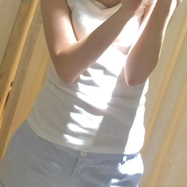[BUNJANG] Brandy Melville White Basic T-Shirt / Brandy melville white tee
