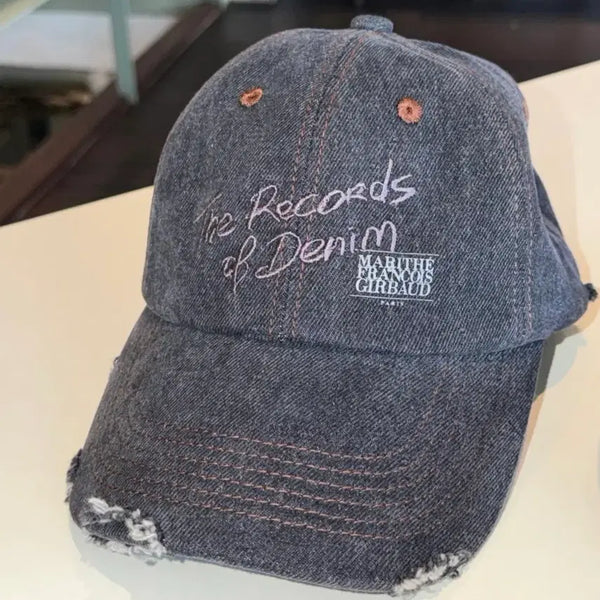 [BUNJANG] Marithe Francois Girbaud 25FW Archive Distressed Covered Cap / 25FW MARITHE FRANCOIS GIRBAUD 미착용 데님 아카이브 데미지드  커버드 캡