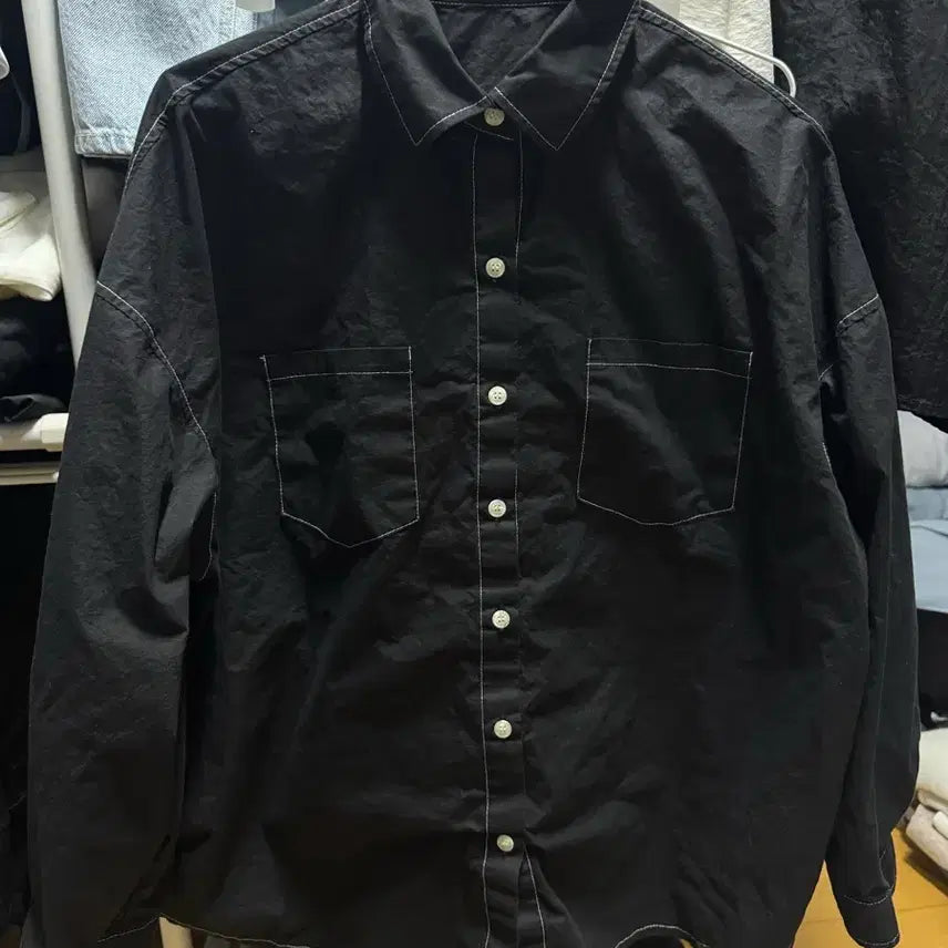 [BUNJANG] Black Shirt New / 블랙셔츠 새상품