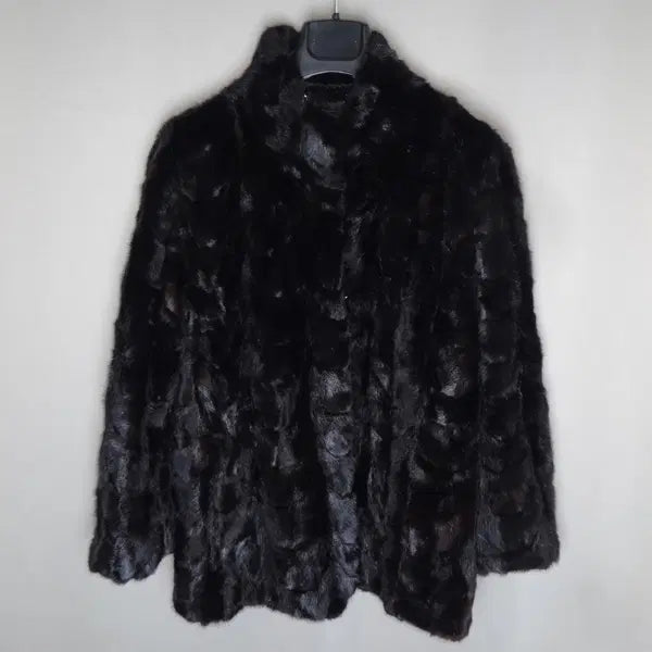 [BUNJANG] Black Mink Fur Half Coat Jacket / ANTHEM/여성100/블랙밍크퍼하프코트자켓/9896/달순구제155