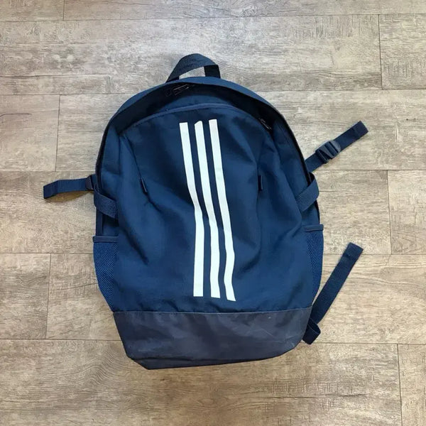 [BUNJANG] Adidas Three-Stripes Backpack Navy / 아디다스 삼선 백팩 네이비 35x36