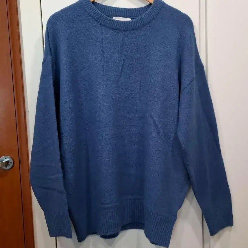 [BUNJANG] GLAM Blue Knit Sweater 3XL / GLAM 블루 니트 스웨터 3XL(새상품)