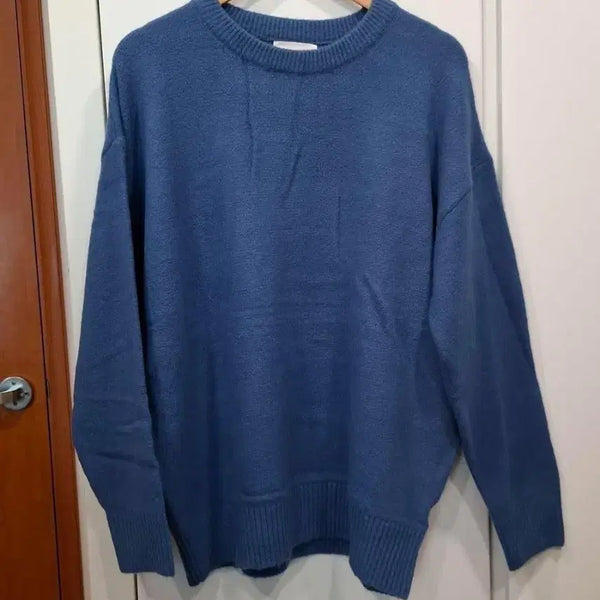 [BUNJANG] GLAM Blue Knit Sweater 3XL / GLAM 블루 니트 스웨터 3XL(새상품)