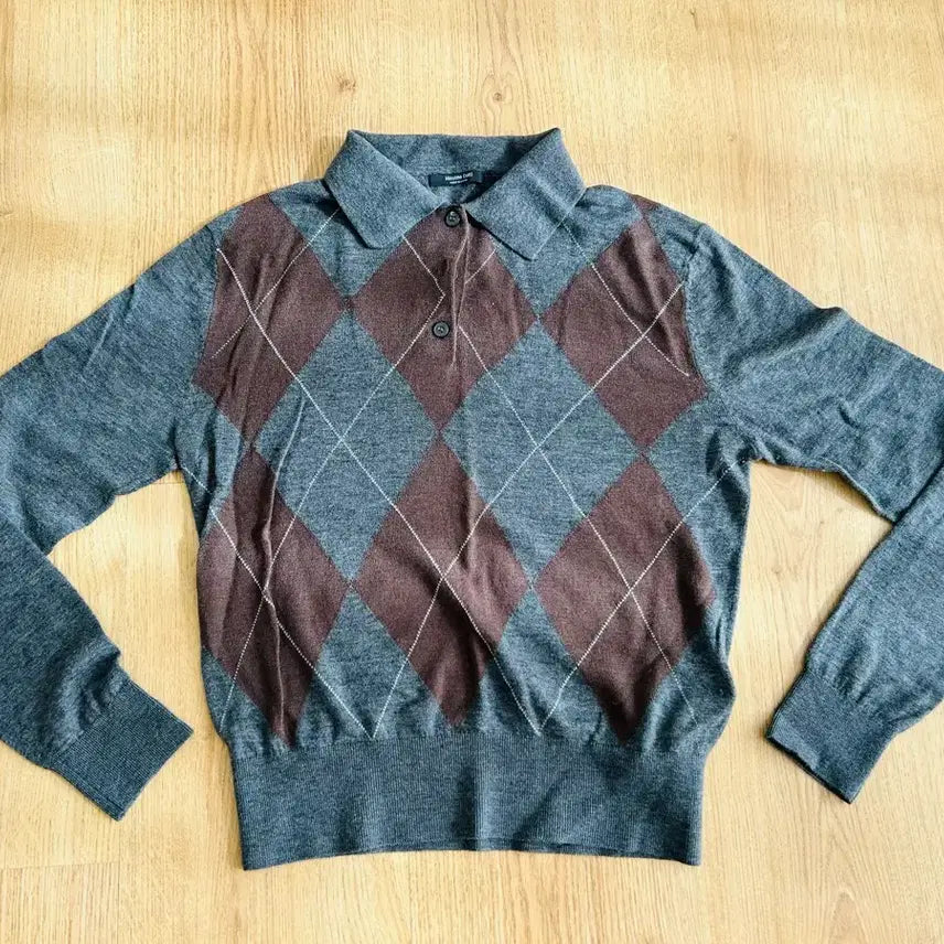[BUNJANG] Massimo Dutti Argyle Pattern Knit Sweater / 마시모두띠 여성니트