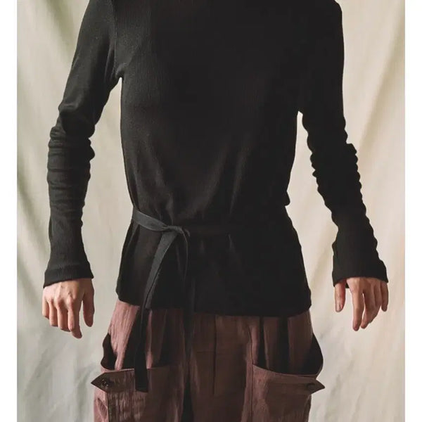[BUNJANG] Pula Strap T-shirt Black / Pula 뿔라 스트랩 티셔츠 블랙