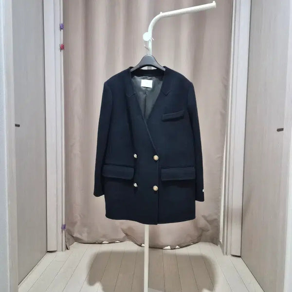 [BUNJANG] Handmade Double-Button Wool Navy Jacket / 핸드메이드  더블 버튼 울 네이비 자켓.새상품