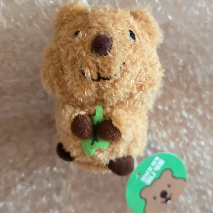 [BUNJANG] Quokka Leaf Mini Keyring Plush / 잎사귀 쿼카 미니키링 인형 인형키링