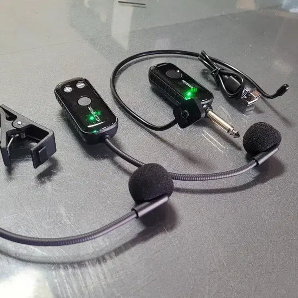 [BUNJANG] Saxophone Wireless Microphone Set (2 Transmitters, 1 Receiver) - New / 섹소폰 무선마이크 2대 1세트 신품