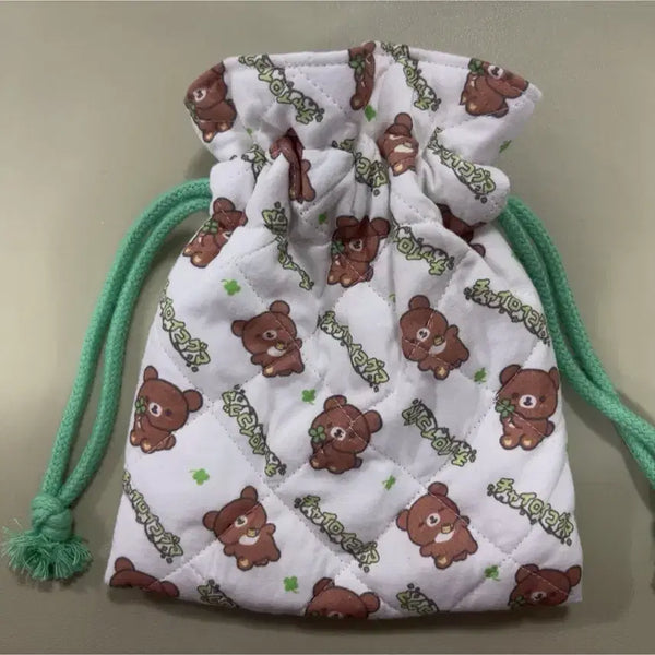 [BUNJANG] Rilakkuma Koguma Handmade Drawstring Pouch / 리락쿠마 코구마 핸드메이드 복조리 파우치