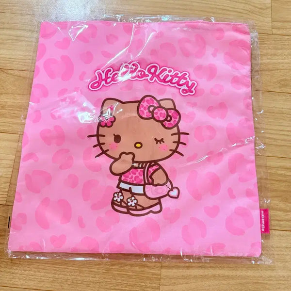 [BUNJANG] WakeMake Leopard Hello Kitty Eco Bag / 웨이크메이크 레오파드 헬로키티 에코백