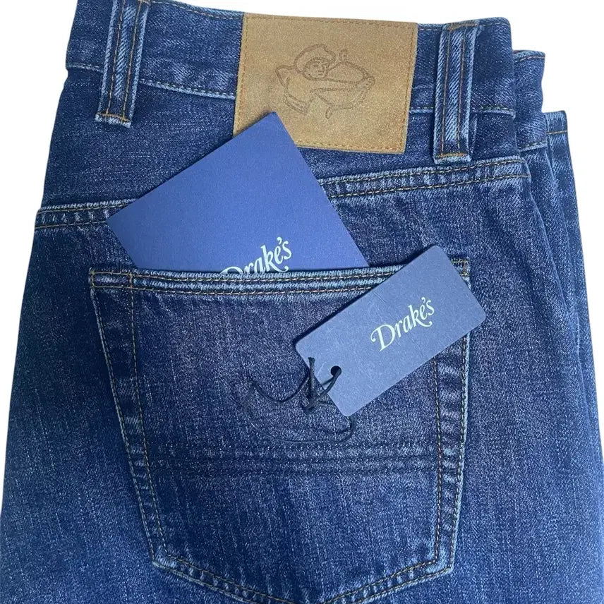 [BUNJANG] Drake's Stonewash Denim Pants Size 33 / 드레익스 스톤워시 데님 팬츠 / 33