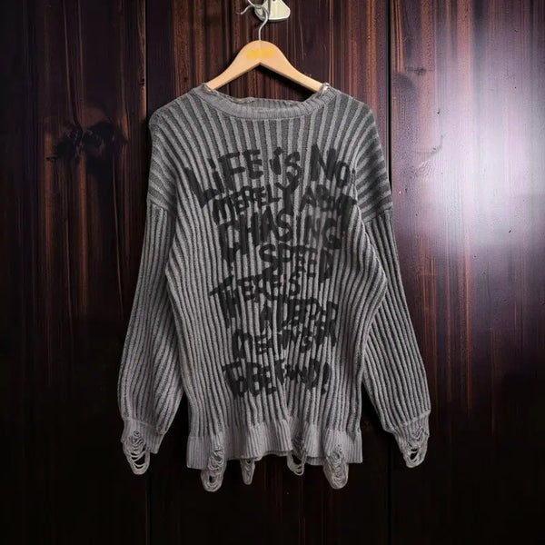 [BUNJANG] WEGO Vintage Lettering Knit / 위고 빈티지 레터링 니트 M1049
