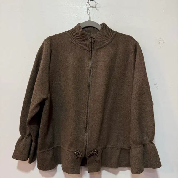 [BUNJANG] Stunning Knit Zip-Up Brown / STUNNING 니트 집업 브라운F