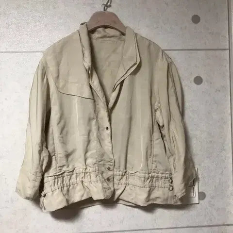 [BUNJANG] MICHAA Linen Blend Jacket / 미샤 바스락 인견 린넨 자켓 점퍼 야상 올드머니룩 출근룩 하객룩 결혼식