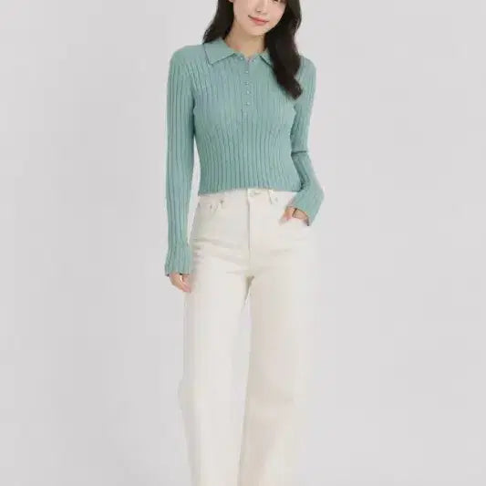 [BUNJANG] 8seconds Mint Knit Top Women's Size S / 에잇세컨즈 민트 여자 S 니트 O3943