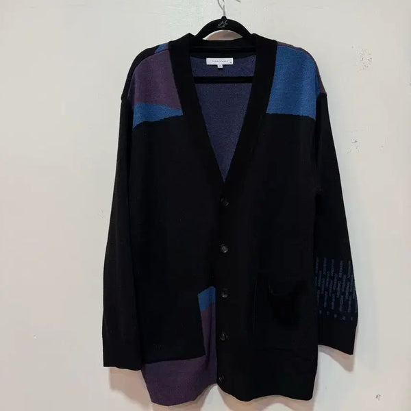 [BUNJANG] River Classy Color-Blocked Cardigan / 리버클래시 배색 가디건 110