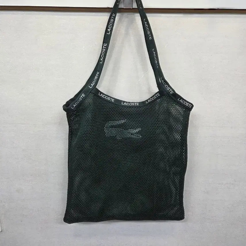 [BUNJANG] Lacoste Green Mesh Tote Bag / 라코스테 그린 메쉬 망사 토트백