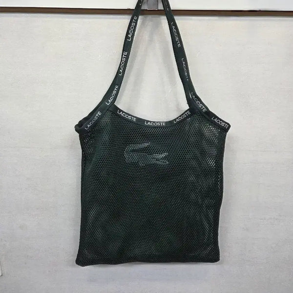 [BUNJANG] Lacoste Green Mesh Tote Bag / 라코스테 그린 메쉬 망사 토트백