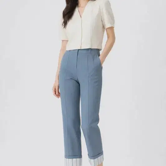 [BUNJANG] LNC Blue Spring/Autumn Trousers / 여28/이앤씨 블루 춘추용 바지