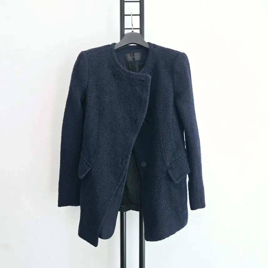 [BUNJANG] System Navy Tweed Jacket / 정품 시스템 SYSTEM 네이비 트위드자켓
