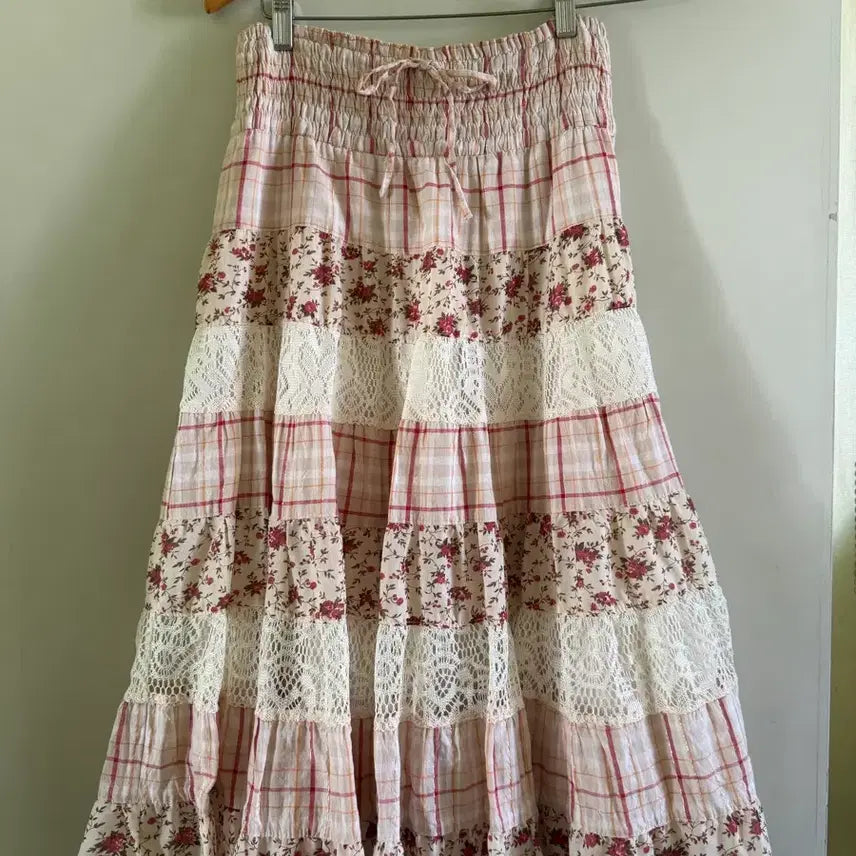 [BUNJANG] Patchwork Long Skirt / 패치스커트
