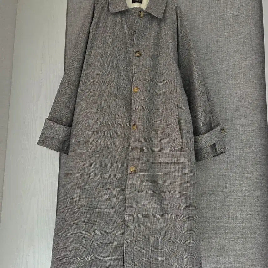 [BUNJANG] Tres Check Pattern Long Coat / tres 롱코트