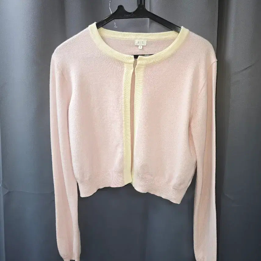 [BUNJANG] SIE Pink Cropped Cardigan / SIE 핑크 크롭 가디건 (0020)