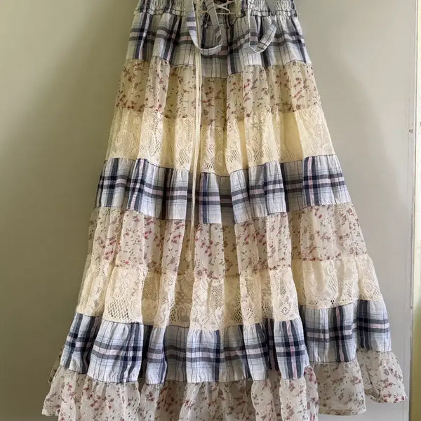 [BUNJANG] Patchwork Long Dress / 패치원피스